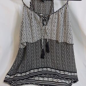 Forever 21 Spaghetti Strap Aztec Print Top